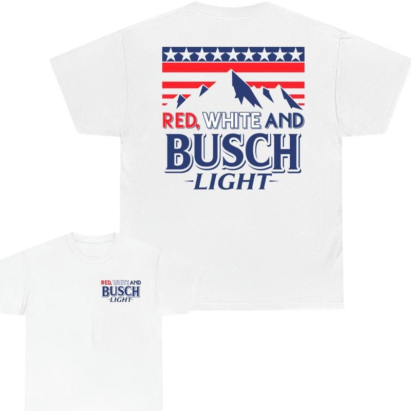 Busch Light Red ,white Flag America T-shirt Hoodie, Sweatshirt | RetroVerseTees.com