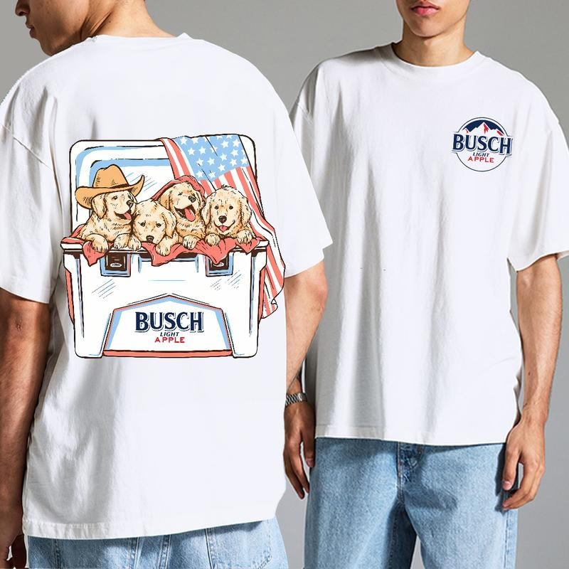 Busch Light Tee, Red White and Busch Light T-shirt, Flag Hoodie, Sweatshirt | RetroVerseTees.com