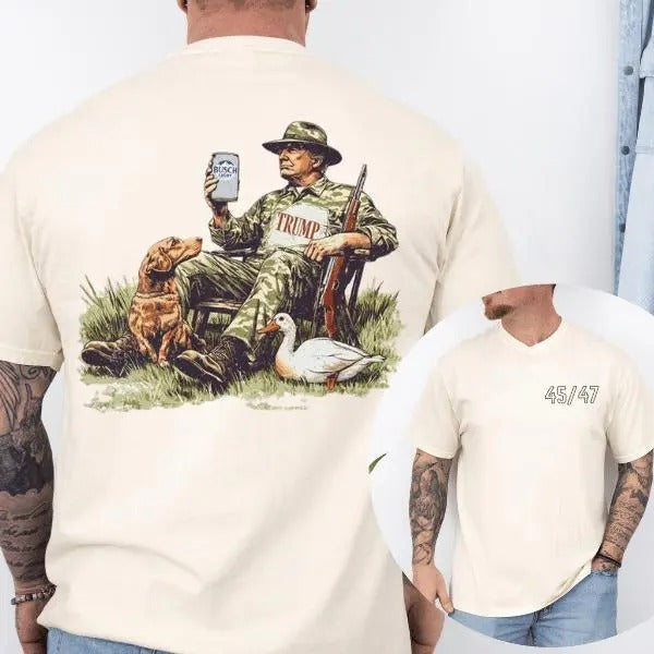 Busch Light Trump Duck Hunting 45 47 T-Shirt, Busch Light Duck Hunting T-Shirt, Conservative Shirt, Trump 24, Shirt for...