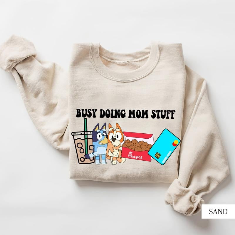 Busy Doing Mom Stuff Sweatshirt Menswear Hoodie style 02 T-Shirts | RetroVerseTees.com