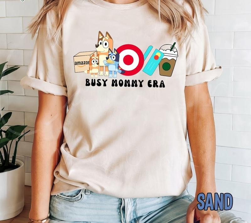 Busy Mom Era Blue Mom Shirt, Cool Mom Club Tee, Retro Groovy Blue Mom Tee, Blue Chilli Heeler Shirt, Blue Mama, Mum Life...