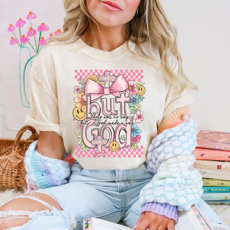 But God Pink Checkered DTF Transfers - THIS IS NOT A SHIRT Hoodie, Sweatshirt | RetroVerseTees.com