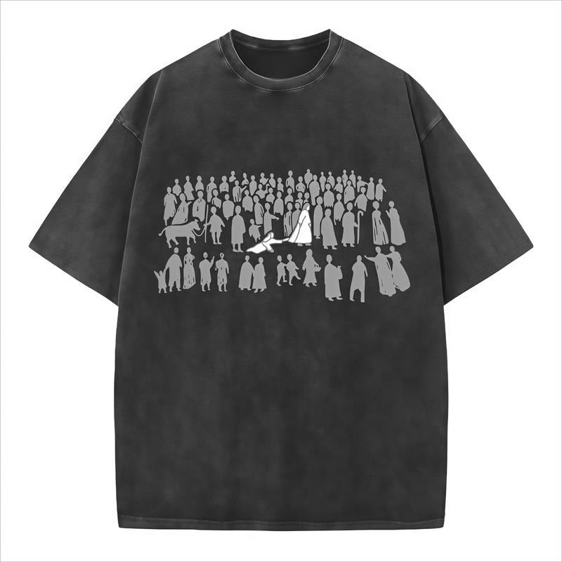 By His Wounds Christian Washed T-Shirt, Jesus T-Shirt, Jesus Tee, Christian Apparel Streetwear Gym Menswear Top Men...