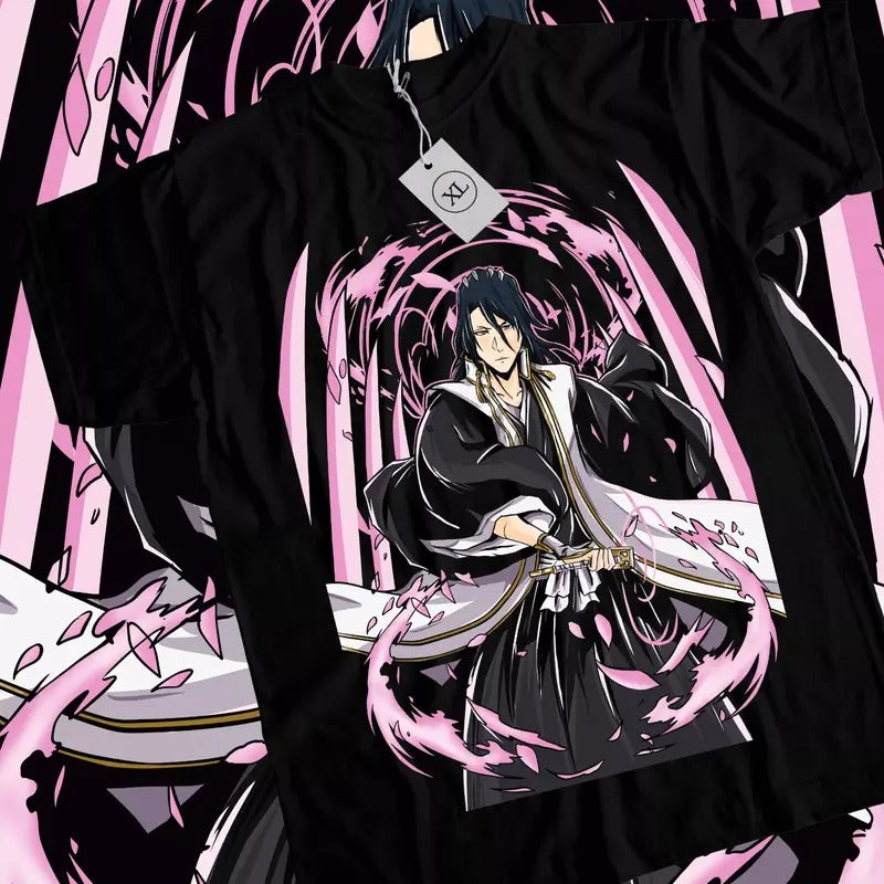Byakuya Kuchiki T-Shirt Bleach Shirt Manga Strip Anime Graphic Tee All Size Hoodie, Sweatshirt | RetroVerseTees.com