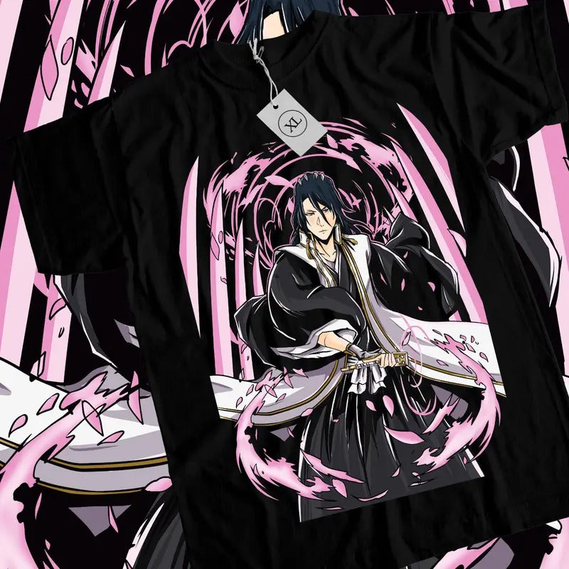 Byakuya Kuchiki T-Shirt S-4XL Bleach Shirt Manga Strip Anime Graphic Tee Tshirt S-4XL Hoodie, Sweatshirt | RetroVerseTees.com