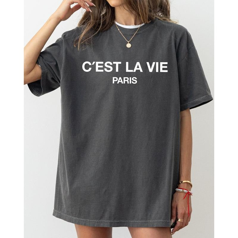 C'est La Vie, Paris, Fashion, Couture, France, French Tshirt, Women's Comfort Color Tee, Tshirt Hoodie, Sweatshirt