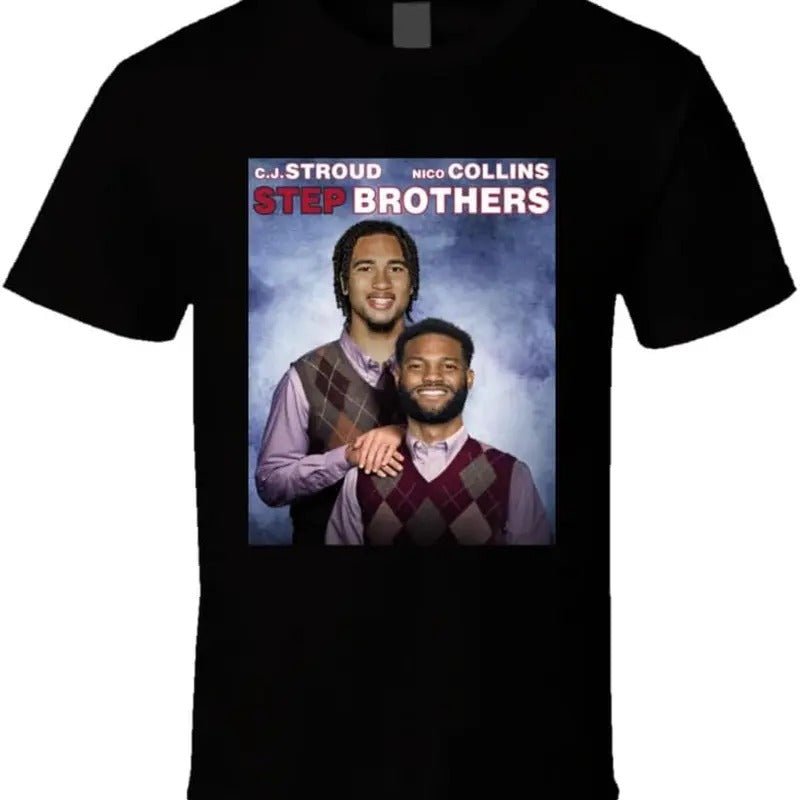 C.j. Stroud Nico Collins Step Brothers Football Fan T Shirt Hoodie, Sweatshirt | RetroVerseTees.com