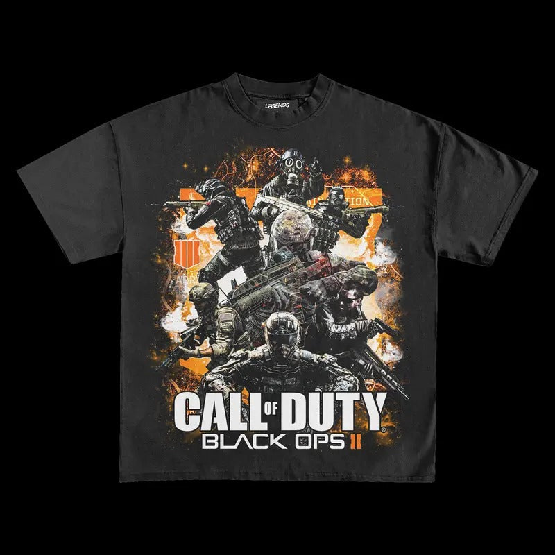 CALL OF DUTY BLACK OPS II TEE Cotton Menswear T-Shirt Top Hoodie, Sweatshirt | RetroVerseTees.com