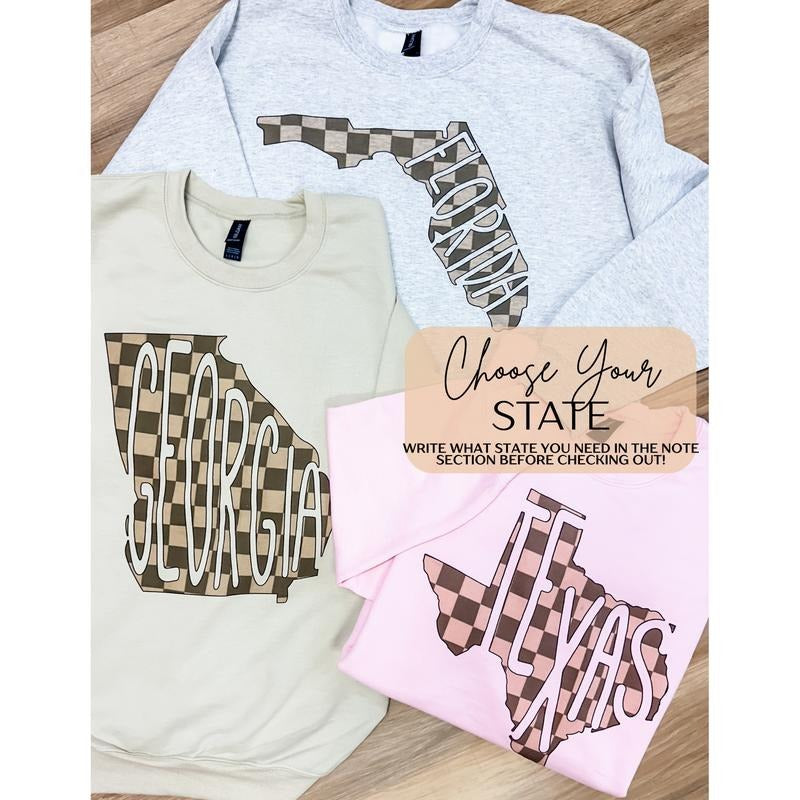 CHECKER STATE Graphic Top T-Shirts, Hoodie, Sweatshirt | RetroVerseTees.com