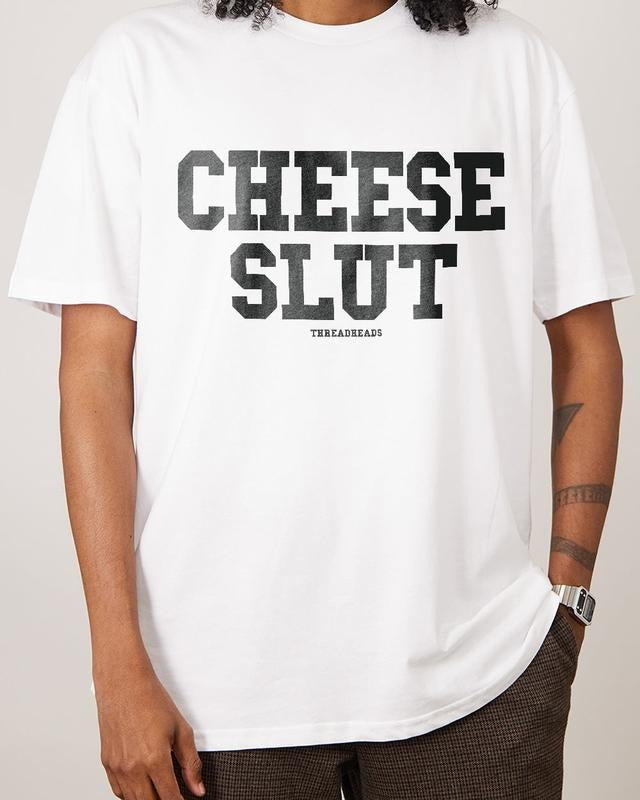 CHEESE SLUT T-SHIRT, Men Summer Fashion Cotton, Cotton Menswear, S to 3XL Hoodie, Sweatshirt | RetroVerseTees.com