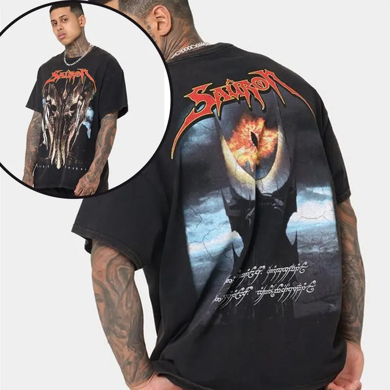 [COLLECTION] Lord Of The Rings Vintage Graphic T-Shirt Trending Movie Shirt Menswear Streetwear Movie Fans Graphic Casual...