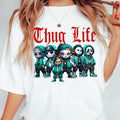 COOL Thug Life Pink Chibi Horror Movie Characters Shirt Sweatshirt, Halloween Shirts Women, Funny Halloween Tee Hoodie