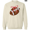 *CUSTOMIZABLE* Bow & Football Sweatshirt 'NLB' T-Shirts, Hoodie | RetroVerseTees.com