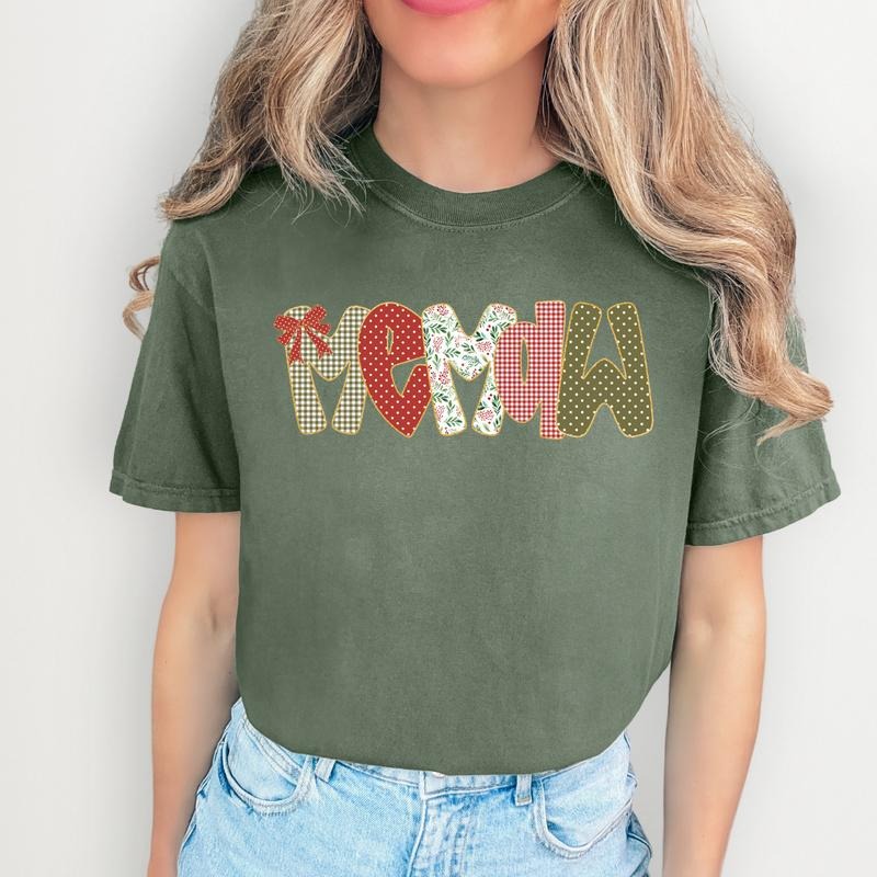*CUSTOMIZABLE* Christmas Name Comfort Colors T-Shirt 'NLB' Hoodie, Sweatshirt | RetroVerseTees.com