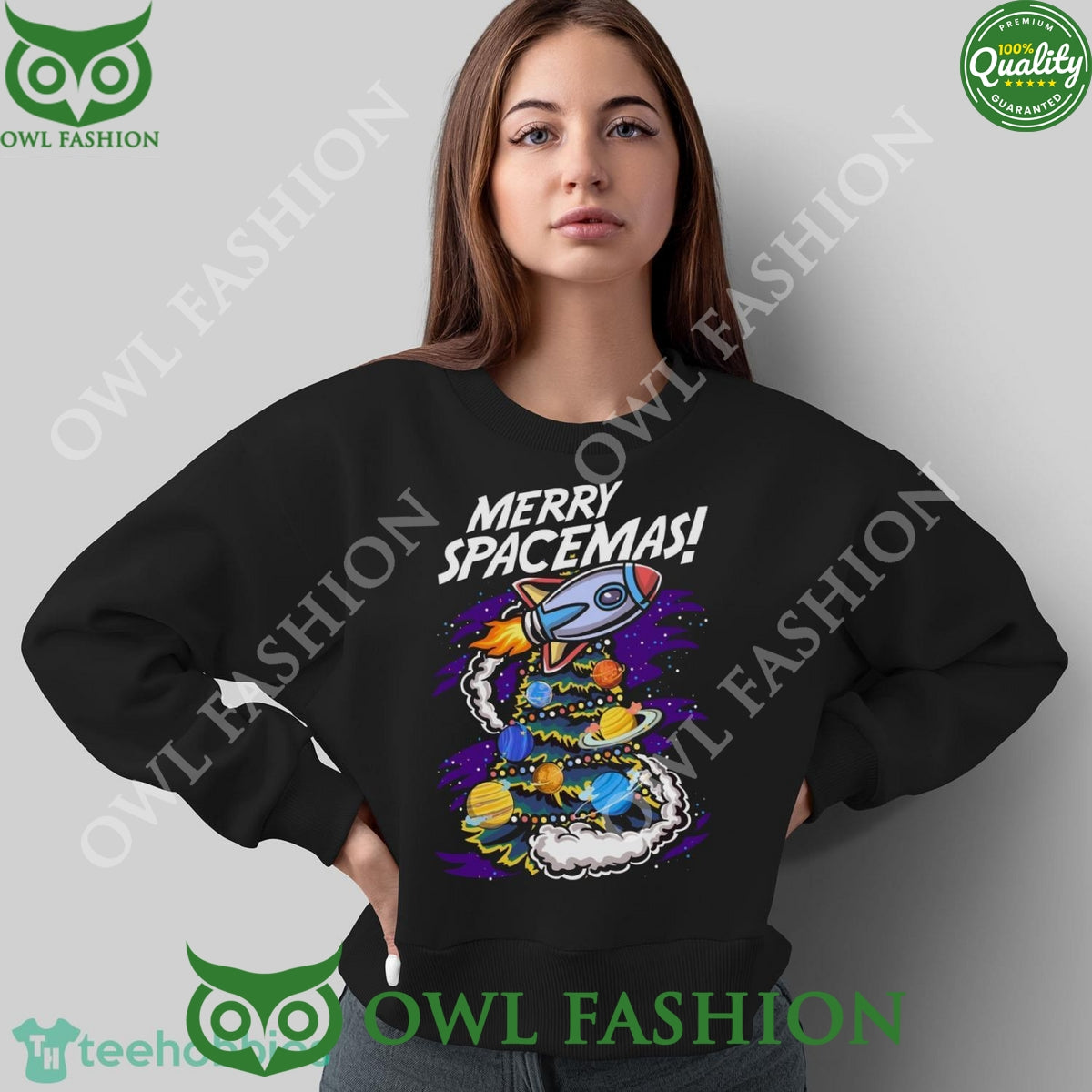 Science Merry Spacemas Universe Black Ugly Sweater
