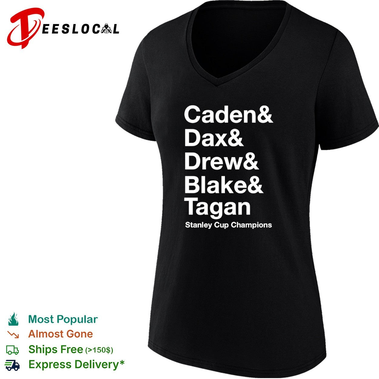 Caden Dax Drew Blake and Tagan Stanley Cup Champions shirt