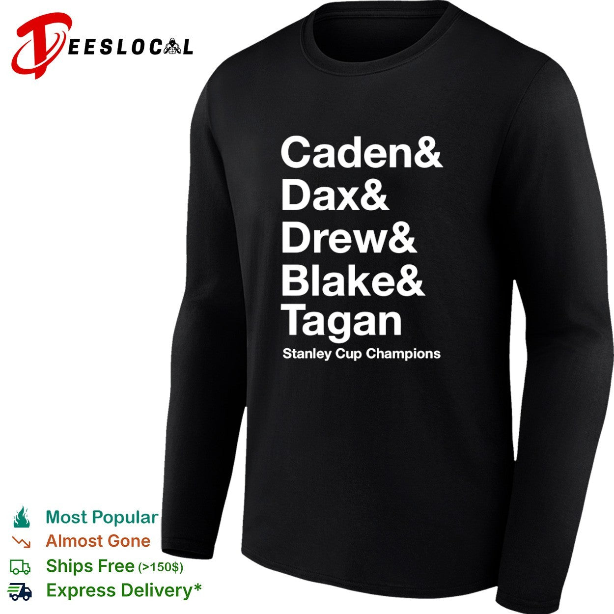Caden Dax Drew Blake and Tagan Stanley Cup Champions shirt