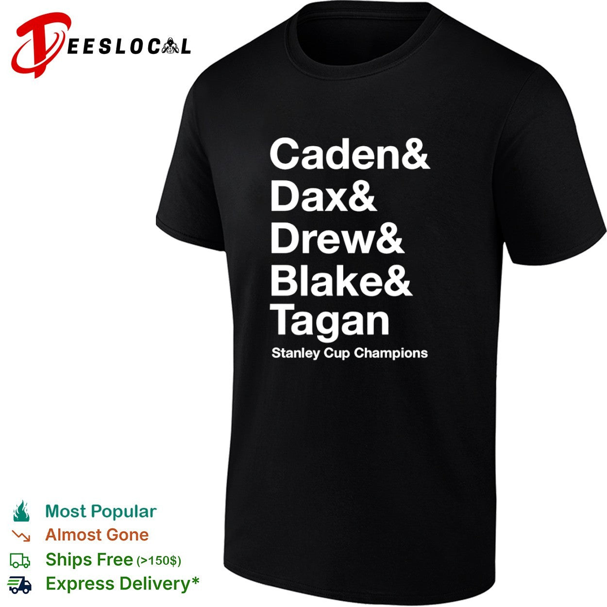 Caden Dax Drew Blake and Tagan Stanley Cup Champions shirt