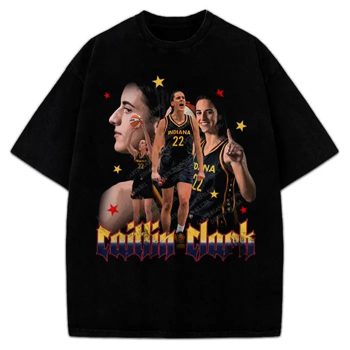 Caitlin Clark Fever T-Shirt Indiana Basketball Fan Art Graphic Tee Crewneck Cotton Hoodie, Sweatshirt | RetroVerseTees.com