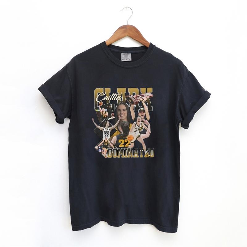 Caitlin Clark Unisex T-Shirt Oversized Fit Cotton Fabric Bootleg 90s Style Classic Hoodie, Sweatshirt | RetroVerseTees.com