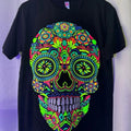 Calavera Cultural T-Shirt, Top Style -  Skull Tshirt Summer Crewneck Hoodie, Sweatshirt | RetroVerseTees.com