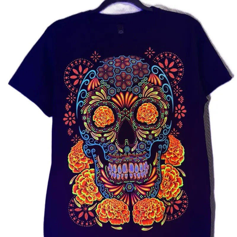 Calavera cenpasuchil T-shirt Menswear Tshirt Top Traditional Hoodie, Sweatshirt | RetroVerseTees.com