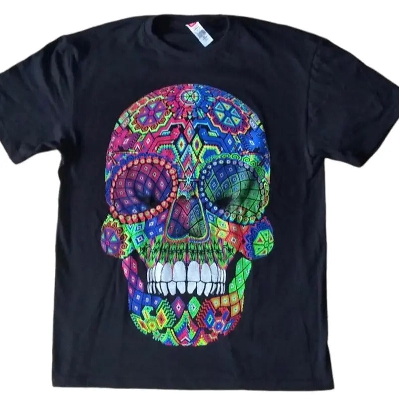 Calavera puntos design only in front of the shirt Cotton Hoodie, Sweatshirt | RetroVerseTees.com