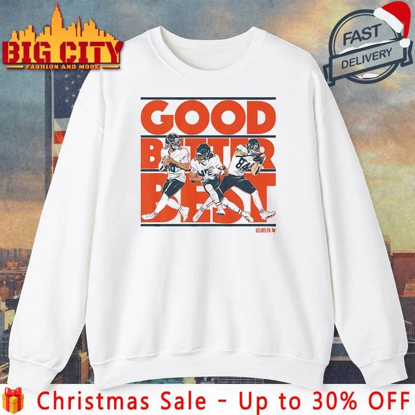 Caleb Williams, Rome Odunze, And Colston Loveland Good Better Best Shirt
