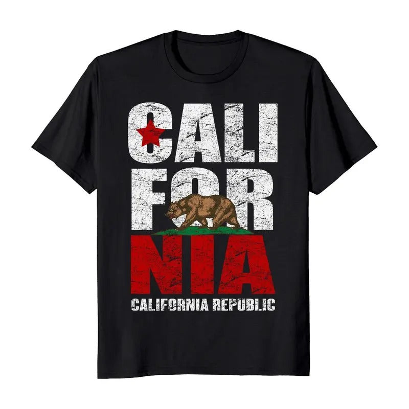 California Republic Men's T-Shirt - Classic Crewneck Tee