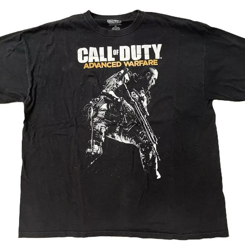 Call Of Duty Advanced Warfare Men's 2XL Black T Shirt 2014 Cotton Menswear Top Decoration Hoodie, Sweatshirt
