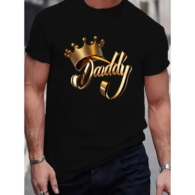 Calligraphy Crown Fitted Men's T-Shirt, Sweat-wicking and Freedom of Movement Made in USA