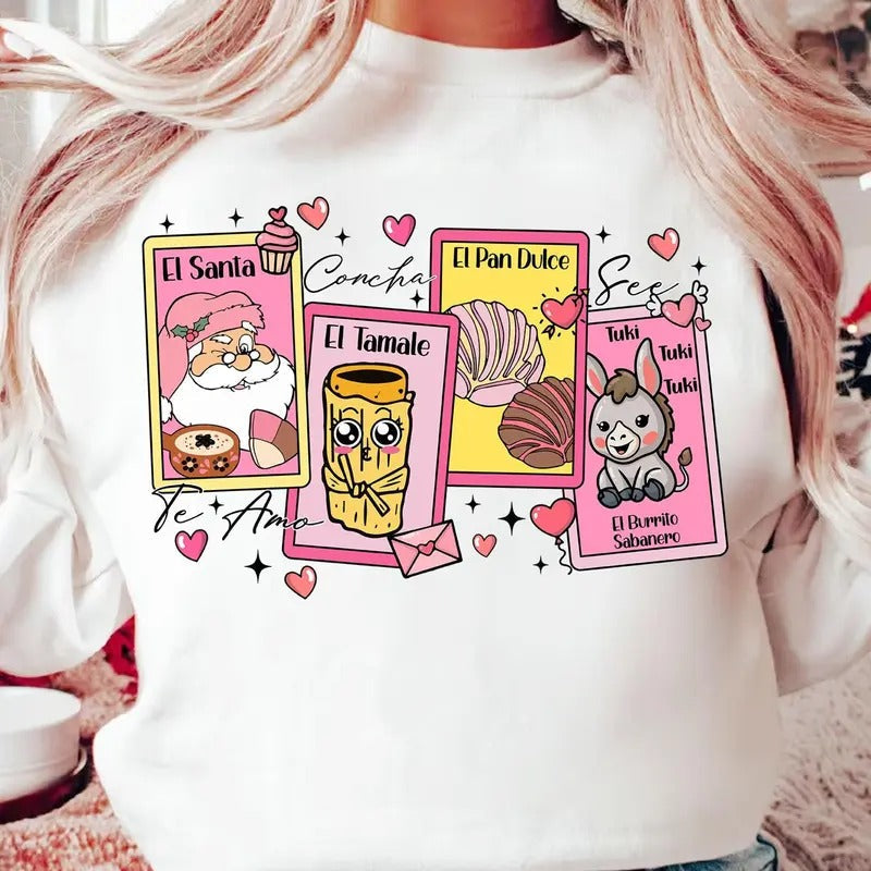 Calorias De Amor No Cuentan Shirt, Mexican Valentine Shirt, Funny Valentine Shirt, Concha Valentines Day Shirt, Heart...