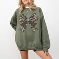 Camo Bow Sweatshirt, Camo Coquette Bow Shirt, Women's Camouflage Bow Shirt, Duck Hunting Tee Hoodie | RetroVerseTees.com