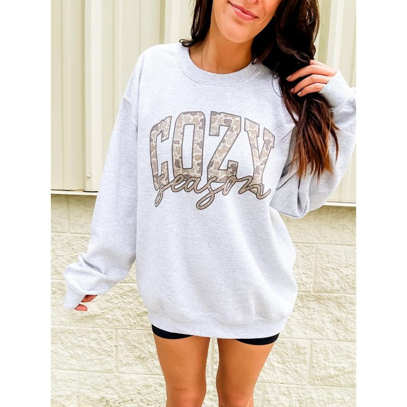 Camo Cozy Season Graphic Top T-Shirts, Hoodie, Sweatshirt | RetroVerseTees.com
