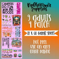 Camping DTF Transfer Gang Sheet, 22 x 60 T-Shirts, Hoodie, Sweatshirt | RetroVerseTees.com