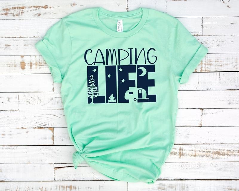 Camping Life Shirts Camping Shirt Camper T-shirt Camper Shirt Happy Camper Shirt Camper Gift Camper Camping Group Custom...