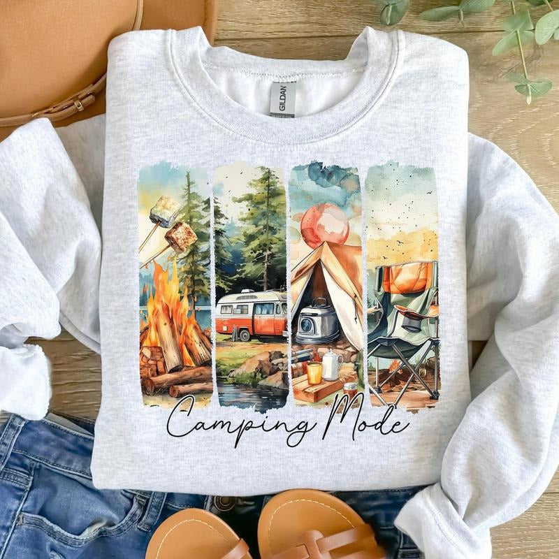 Camping Mode DTF Transfers - THIS IS NOT A SHIRT Hoodie, Sweatshirt | RetroVerseTees.com