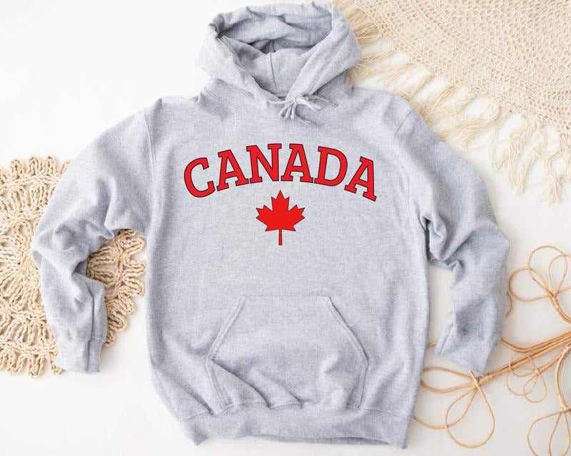 Canada Sweatshirt, Canada Flag Hoodie, Gift Sweater For Canadian, Matching Canada's Day Sweatshirt, Oh Happy Day Hoodie,...