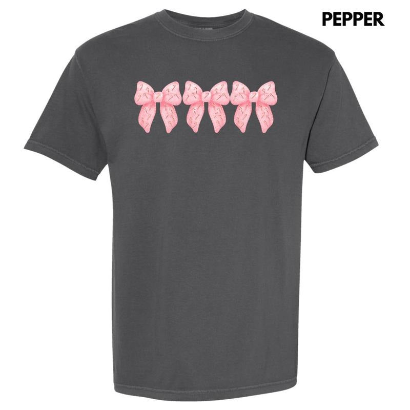 Candy Cane Bow Trio Comfort Colors T-Shirt 'NLB' Hoodie, Sweatshirt | RetroVerseTees.com