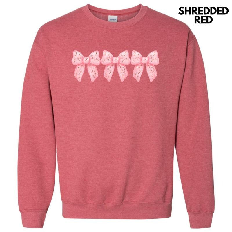 Candy Cane Bow Trio Sweatshirt 'NLB' T-Shirts, Hoodie | RetroVerseTees.com