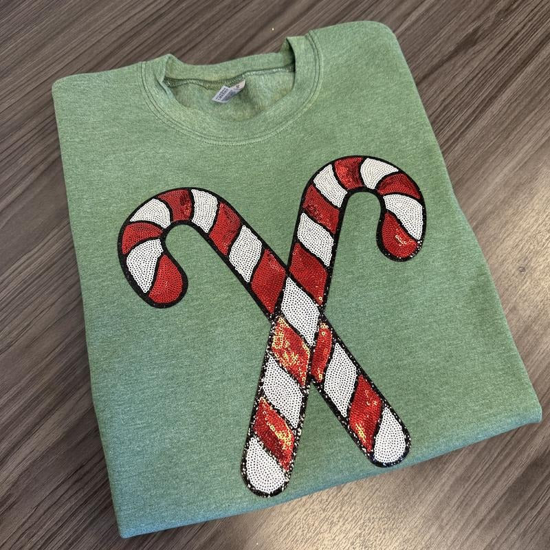 Candy Cane Christmas Sweatshirt T-Shirts, Hoodie | RetroVerseTees.com