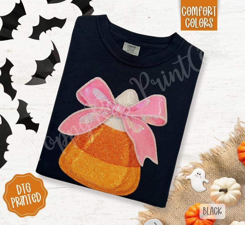 Candy Corn Shirt Comfort Colors, Trendy Women's Halloween Tshirt Hoodie, Sweatshirt | RetroVerseTees.com