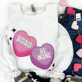 Candy Hearts FAUX Embroidery Gildan Sweatshirt T-Shirts, Hoodie | RetroVerseTees.com
