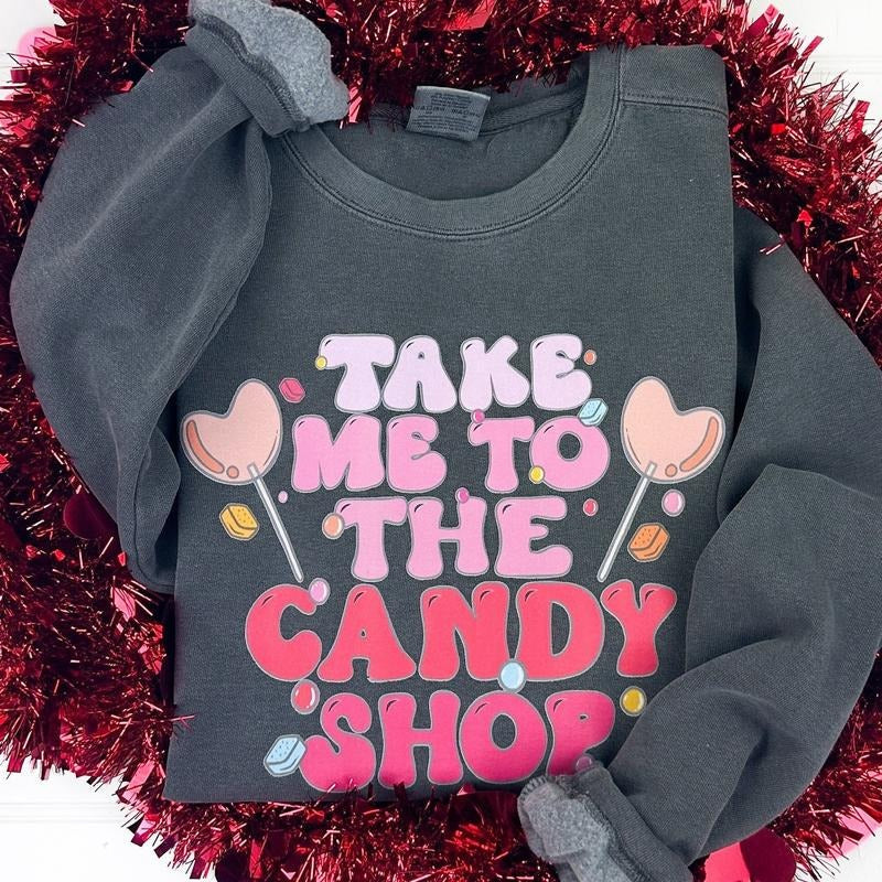 Candy Shop Comfort Colors Sweatshirt T-Shirts, Hoodie | RetroVerseTees.com