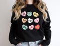 Candy Valentine Sweatshirt, Valentine's Day Hoodie, Conversation Sweatshirt For Woman And Girlfriend, Cute Hearts Hoodie,...