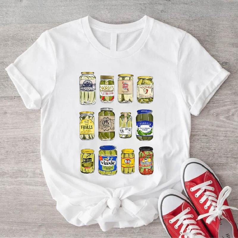 Canned Pickles Shirt, Pickles T-Shirt, Unisex Pickles Lover Gift Tee, Canning Season Short Sleeve, Dill Pickle Shirt,...