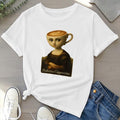 Cappuccina Spiky hair fighters Shirts, Italian Brainrot Shirt, Bootleg Rap Tee, Cappuccino Meme TShirt, Weird Funny...