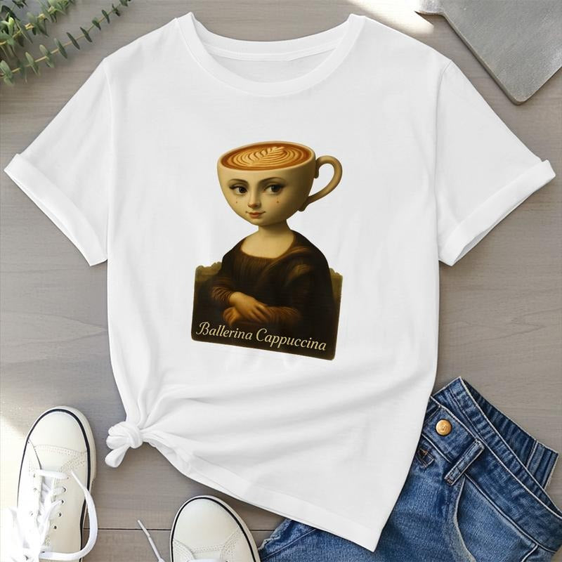 Cappuccina Spiky hair fighters Shirts, Italian Brainrot Shirt, Bootleg Rap Tee, Cappuccino Meme TShirt, Weird Funny...