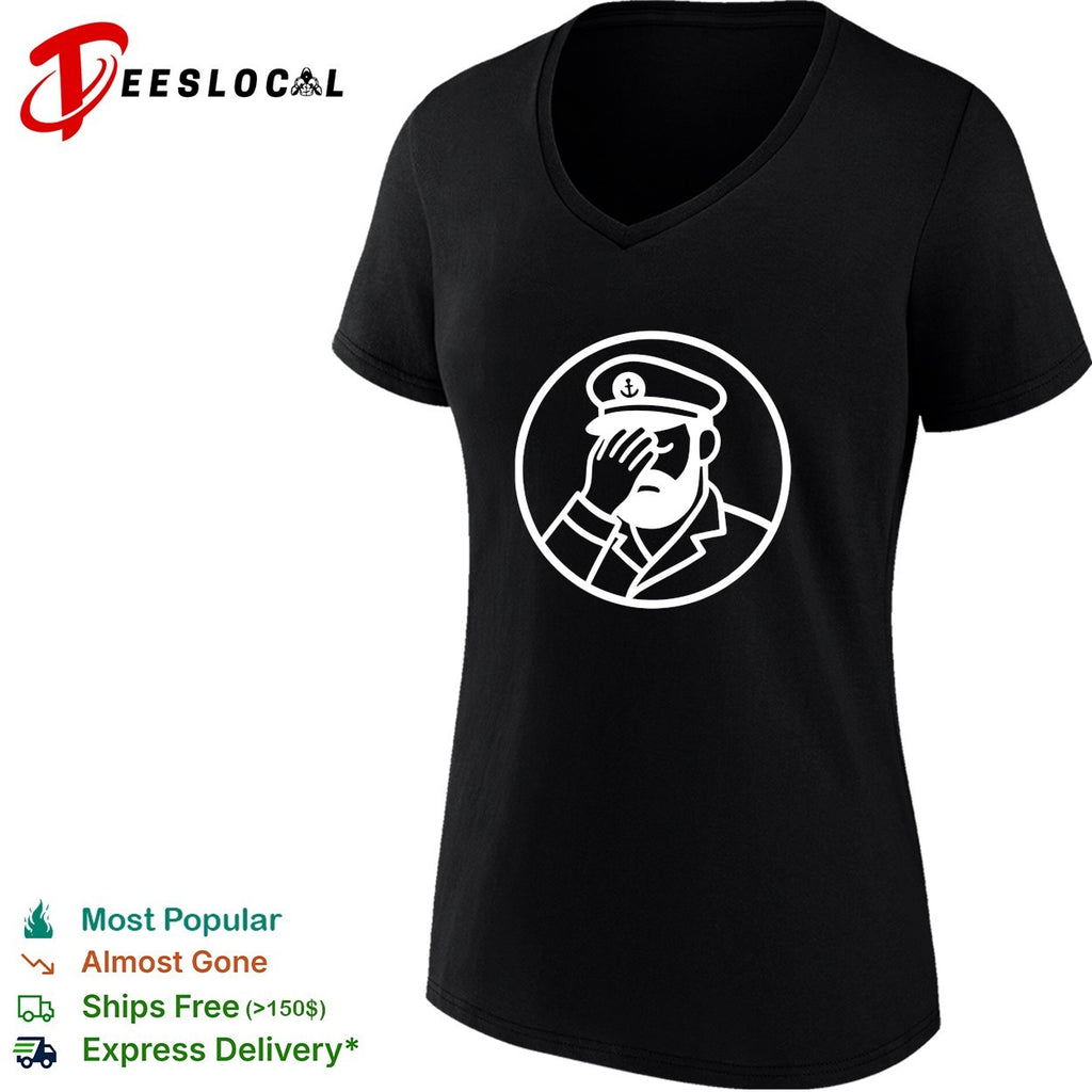 Captain facepalm logo shirt