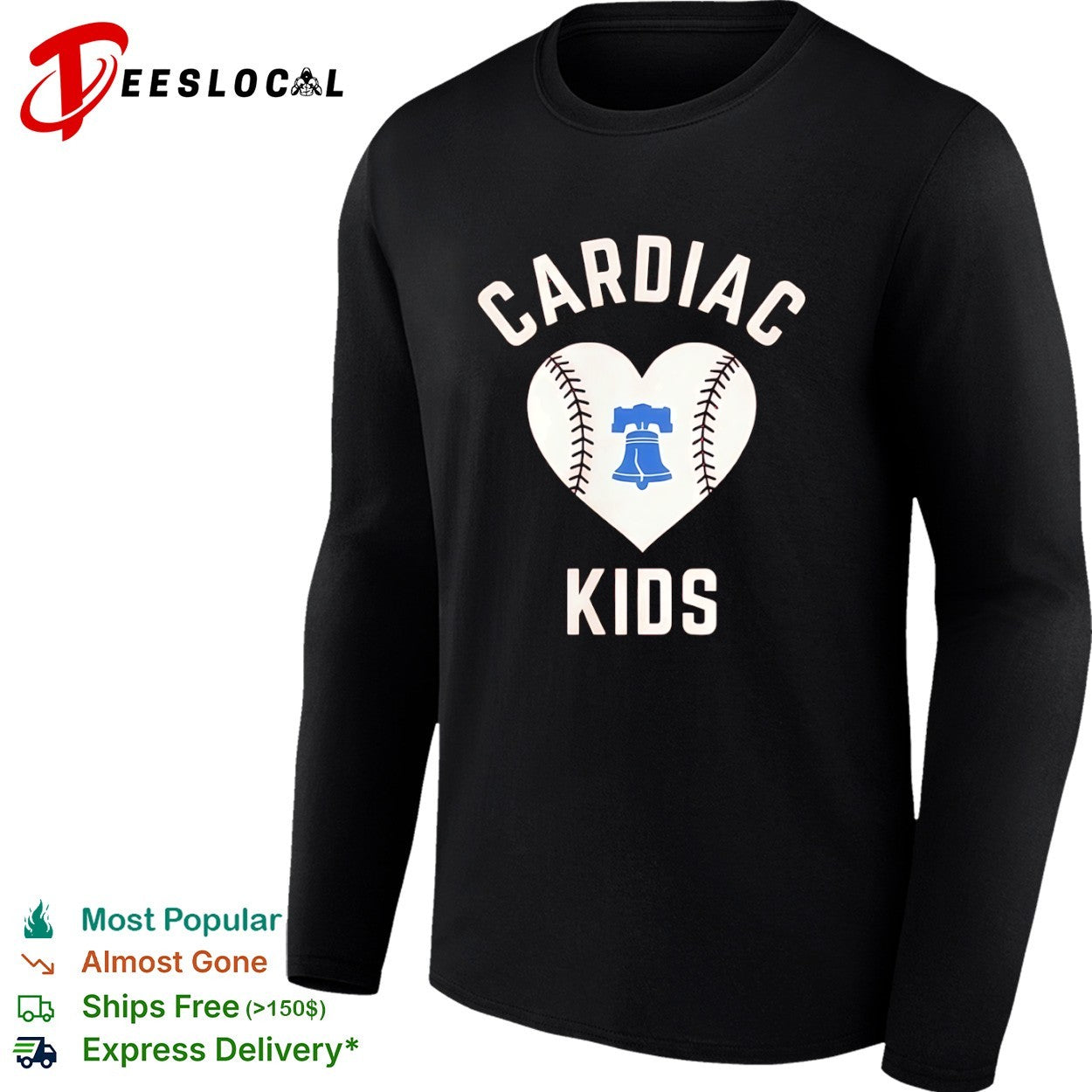 Cardiac Kids Philadelphia Phillies Baseball Heart Liberty Bell shirt